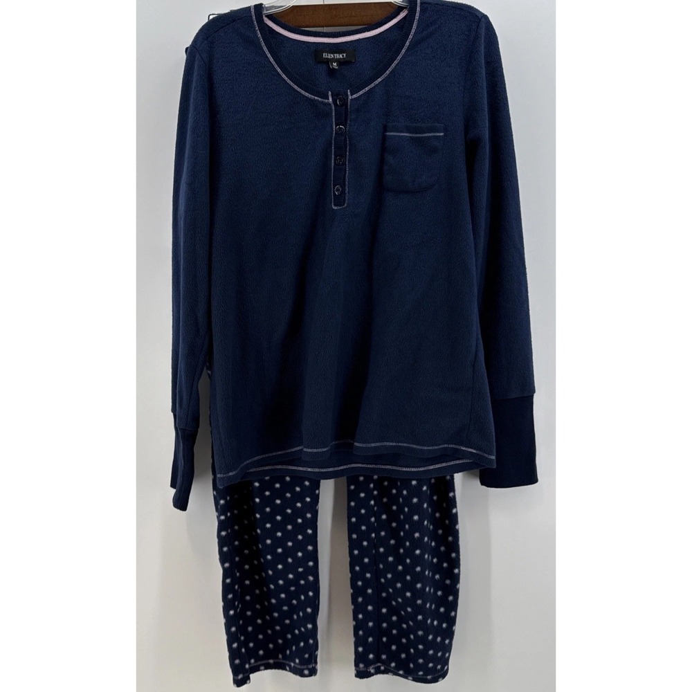 Ellen Tracy Two Piece Pajama Set-Size Medium